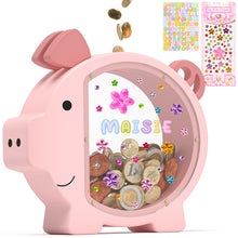 Load image into Gallery viewer, Wooden Piggy Bank for Kids
