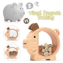 Load image into Gallery viewer, Wooden Piggy Bank for Kids
