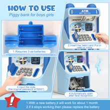 Load image into Gallery viewer, Summidate ATM Piggy Bank, ATM Money Saving Box with Music Function for Kids
