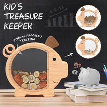 Load image into Gallery viewer, Wooden Piggy Bank for Kids
