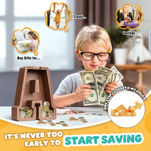 Load image into Gallery viewer, Summidate Wooden Letter Piggy Bank| 1.6&#39;&#39; Extra Thick Piggy Bank
