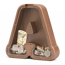 Load image into Gallery viewer, Summidate Wooden Letter Piggy Personalized Cute Initial Money Banks
