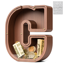 Load image into Gallery viewer, Summidate Wooden Letter Piggy Bank| 1.6&#39;&#39; Extra Thick Piggy Bank
