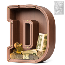 Load image into Gallery viewer, Summidate Wooden Letter Piggy Bank| 1.6&#39;&#39; Extra Thick Piggy Bank
