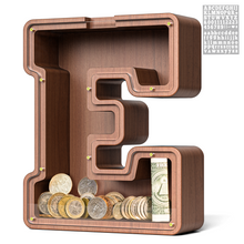 Load image into Gallery viewer, Summidate Wooden Letter Piggy Bank| 1.6&#39;&#39; Extra Thick Piggy Bank

