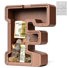 Load image into Gallery viewer, Summidate Wooden Letter Piggy Bank| 1.6&#39;&#39; Extra Thick Piggy Bank
