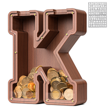 Load image into Gallery viewer, Summidate Wooden Letter Piggy Bank| 1.6&#39;&#39; Extra Thick Piggy Bank
