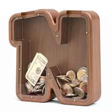 Load image into Gallery viewer, Summidate Wooden Letter Piggy Personalized Cute Initial Money Banks
