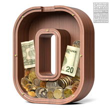 Load image into Gallery viewer, Summidate Wooden Letter Piggy Bank| 1.6&#39;&#39; Extra Thick Piggy Bank
