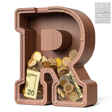 Load image into Gallery viewer, Summidate Wooden Letter Piggy Bank| 1.6&#39;&#39; Extra Thick Piggy Bank

