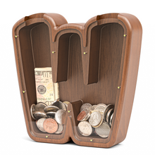 Load image into Gallery viewer, Summidate Wooden Letter Piggy Personalized Cute Initial Money Banks
