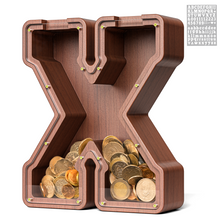 Load image into Gallery viewer, Summidate Wooden Letter Piggy Bank| 1.6&#39;&#39; Extra Thick Piggy Bank
