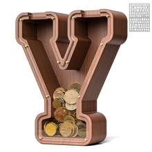 Load image into Gallery viewer, Summidate Wooden Letter Piggy Bank| 1.6&#39;&#39; Extra Thick Piggy Bank
