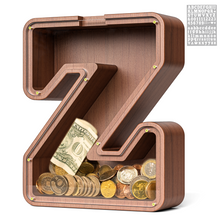 Load image into Gallery viewer, Summidate Wooden Letter Piggy Bank| 1.6&#39;&#39; Extra Thick Piggy Bank
