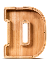 Load image into Gallery viewer, SummiDate Wooden Letter Piggy Bank
