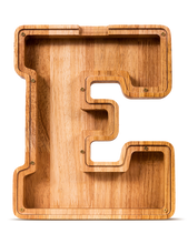 Load image into Gallery viewer, SummiDate Wooden Letter Piggy Bank
