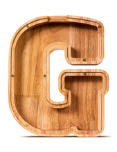 Load image into Gallery viewer, SummiDate Wooden Letter Piggy Bank
