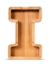 Load image into Gallery viewer, SummiDate Wooden Letter Piggy Bank
