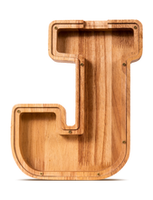 Load image into Gallery viewer, SummiDate Wooden Letter Piggy Bank
