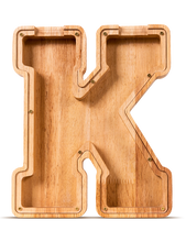 Load image into Gallery viewer, SummiDate Wooden Letter Piggy Bank
