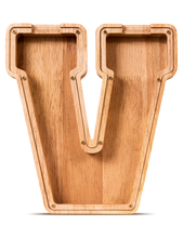 Load image into Gallery viewer, SummiDate Wooden Letter Piggy Bank
