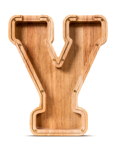 Load image into Gallery viewer, SummiDate Wooden Letter Piggy Bank
